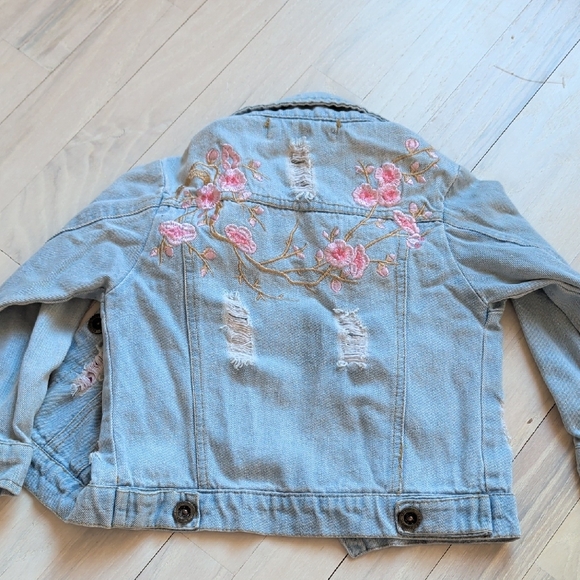 Embroidered Roses Jean Jacket - Picture 2 of 3